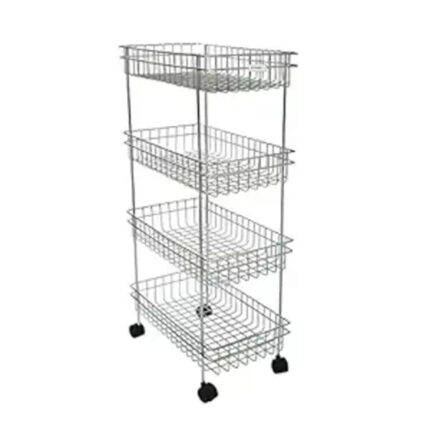 Leader Metal 4 Layer Multipurpose Rotating Trolley New